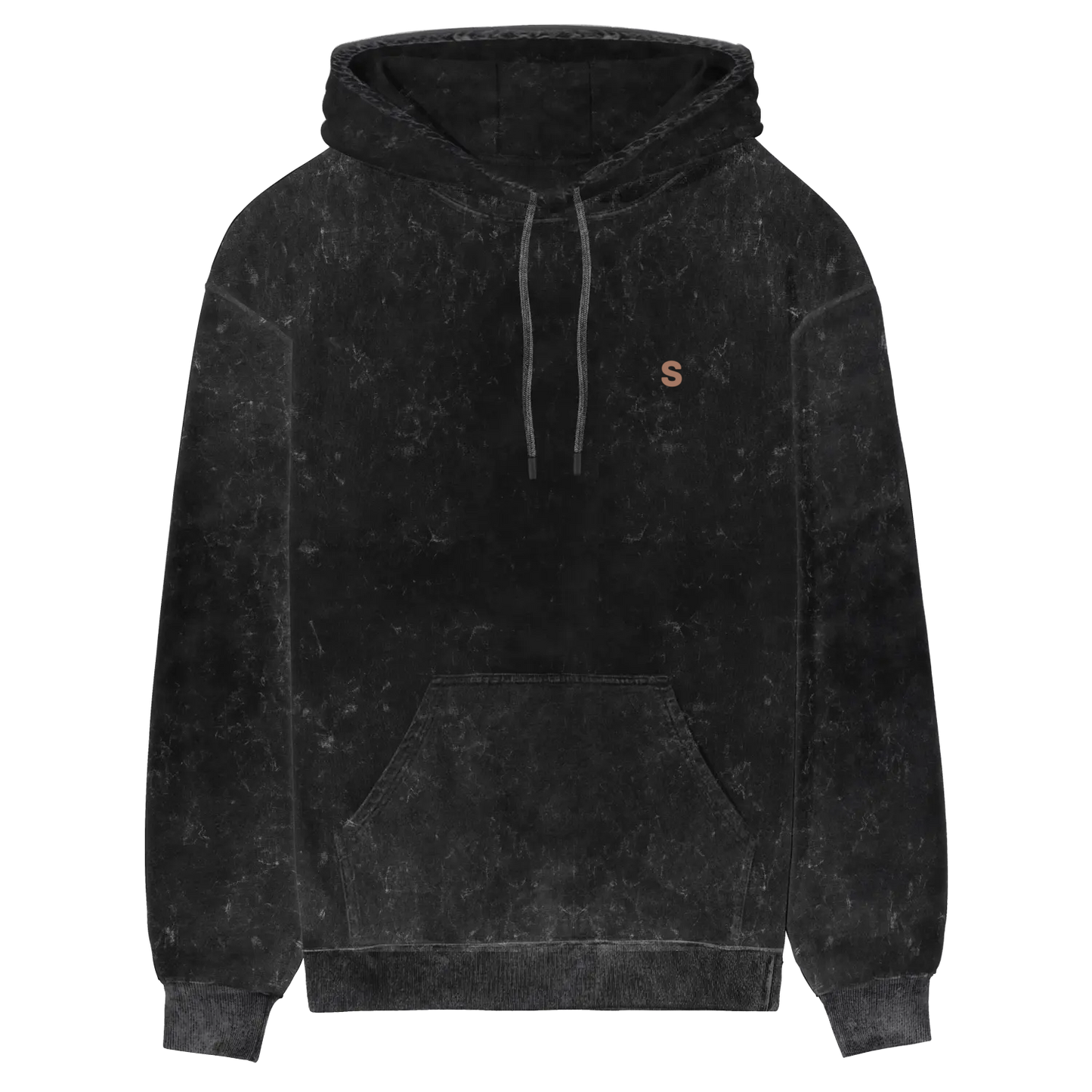 Solid Acid Wash Cotton Hoodie