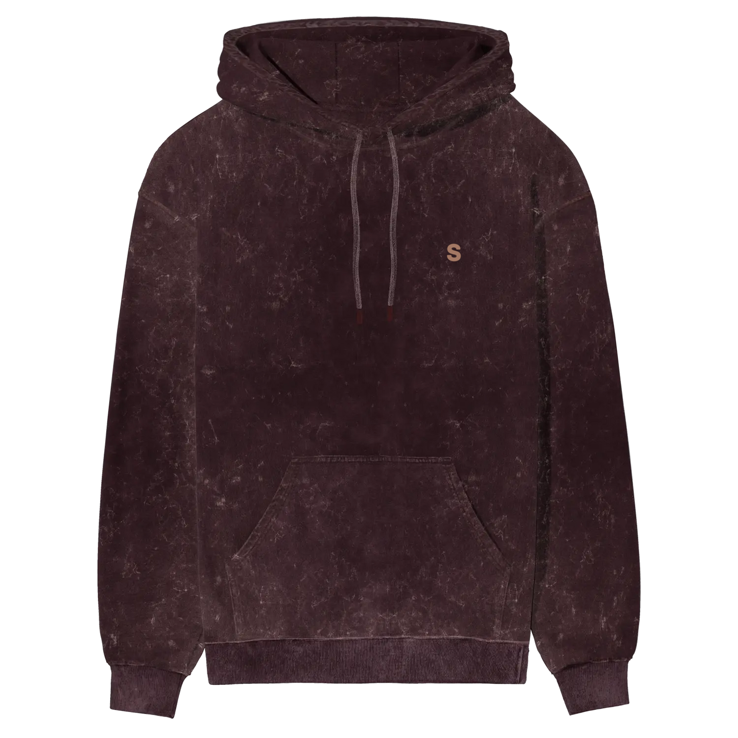 Solid Acid Wash Cotton Hoodie