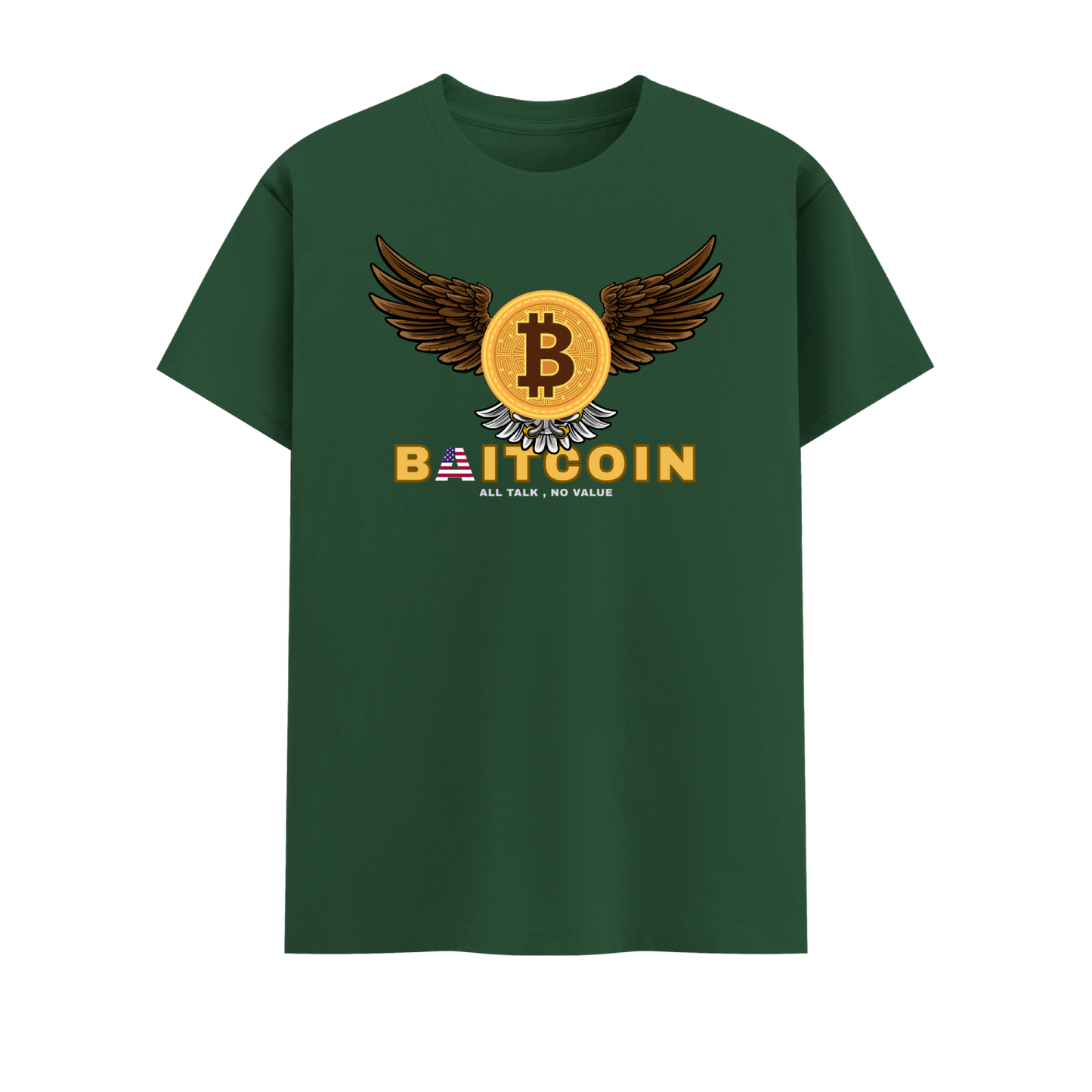 Bitcoin Short Sleeve Crew neck Cotton Tshirt