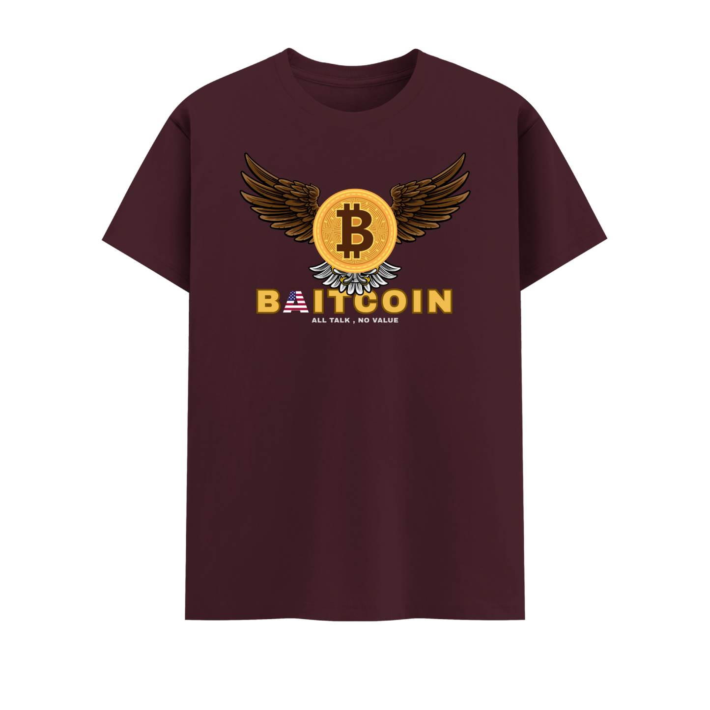 Bitcoin Short Sleeve Crew neck Cotton Tshirt
