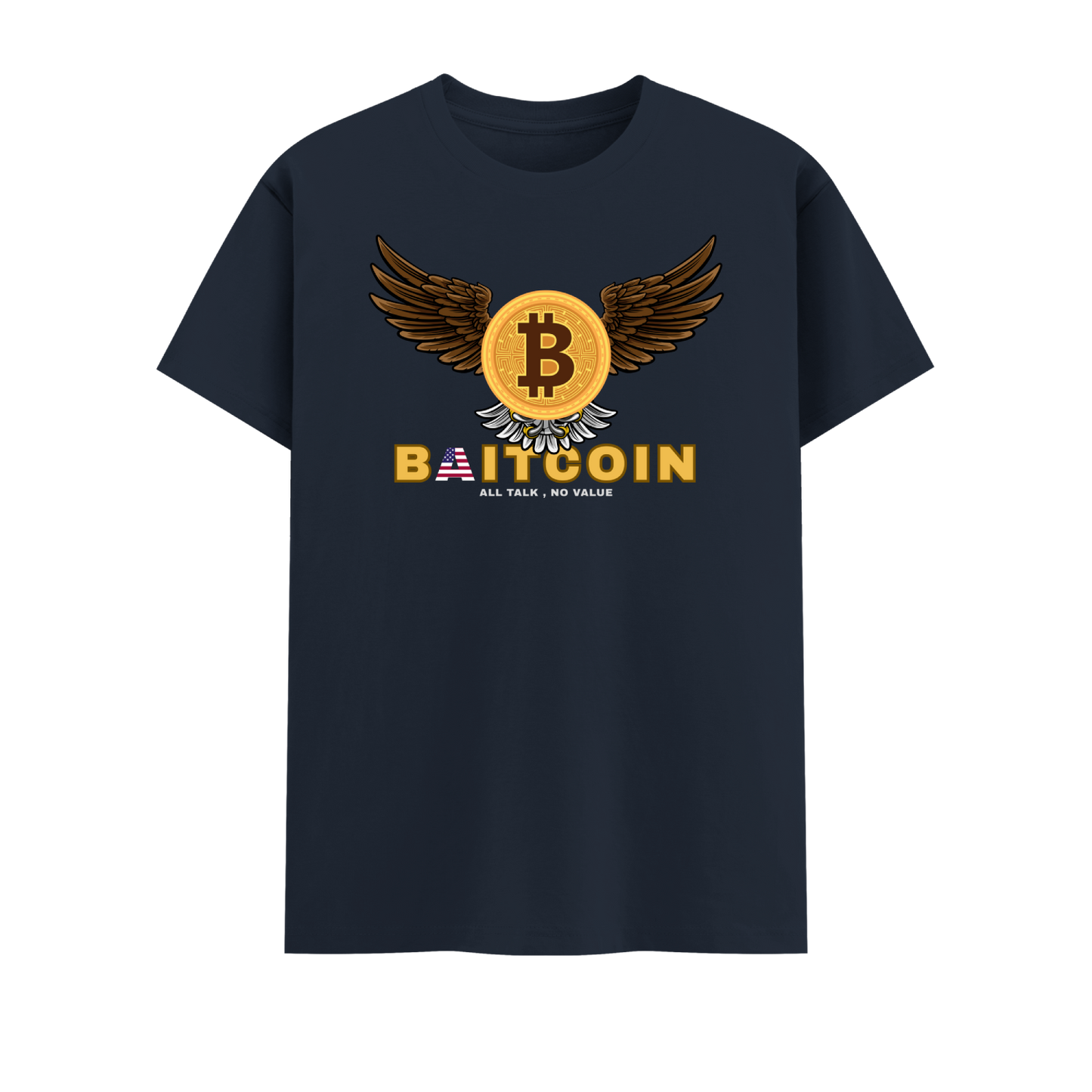 Bitcoin Short Sleeve Crew neck Cotton Tshirt