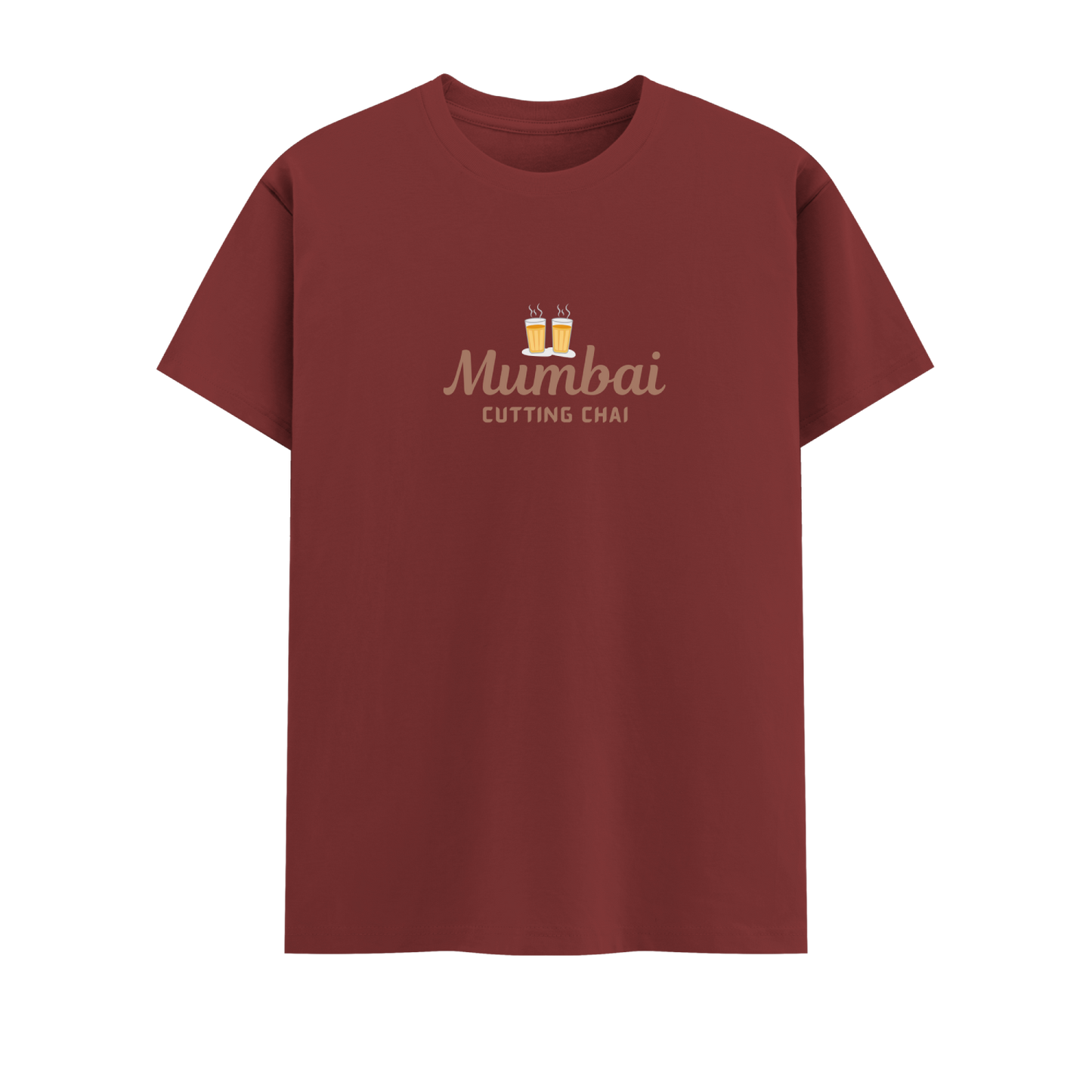 Cutting Chai Short Sleeve Crew Neck Cotton Tshirt