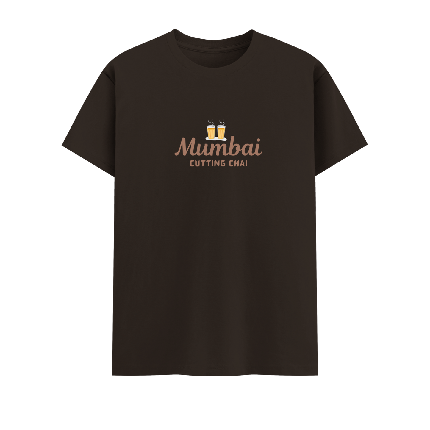 Cutting Chai Short Sleeve Crew Neck Cotton Tshirt