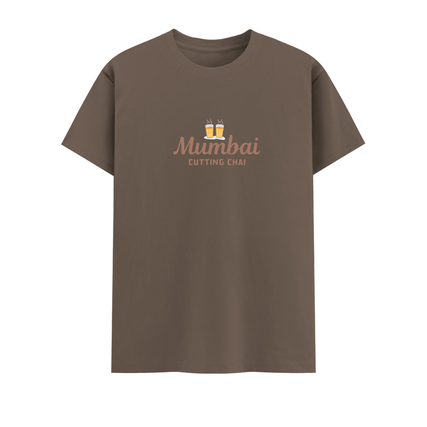 Cutting Chai Short Sleeve Crew Neck Cotton Tshirt