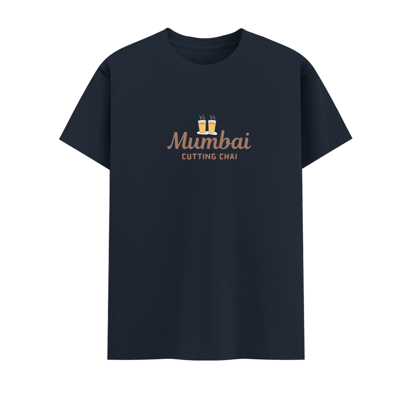 Cutting Chai Short Sleeve Crew Neck Cotton Tshirt
