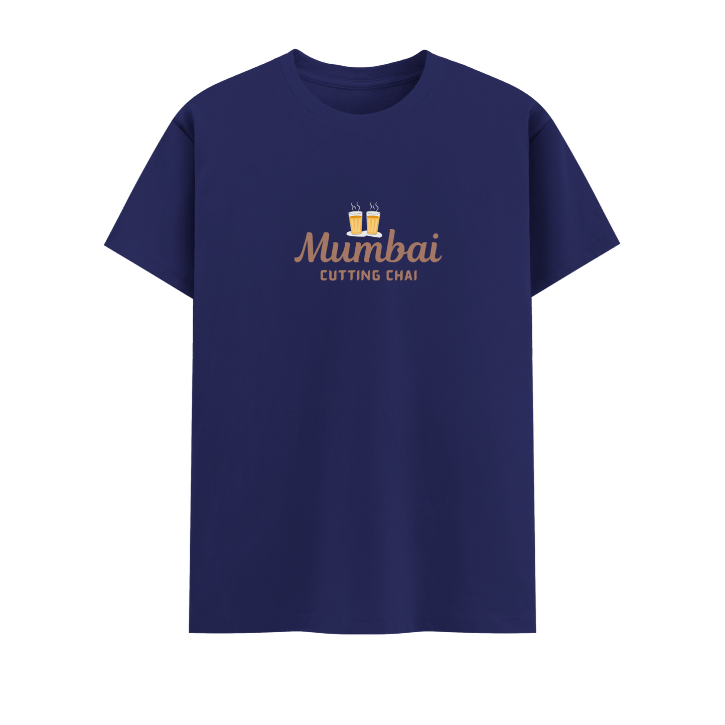 Cutting Chai Short Sleeve Crew Neck Cotton Tshirt