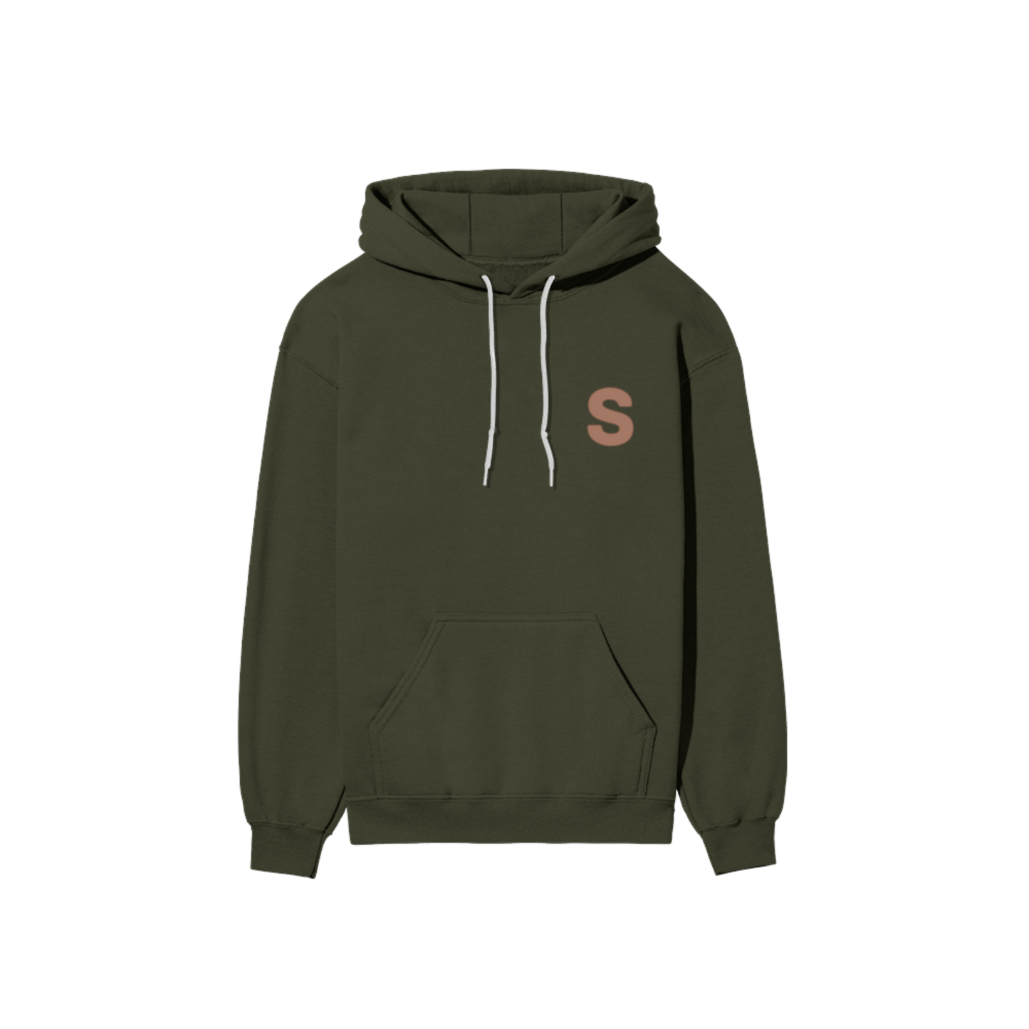 Solid Hooded Cotton Sweatshirt