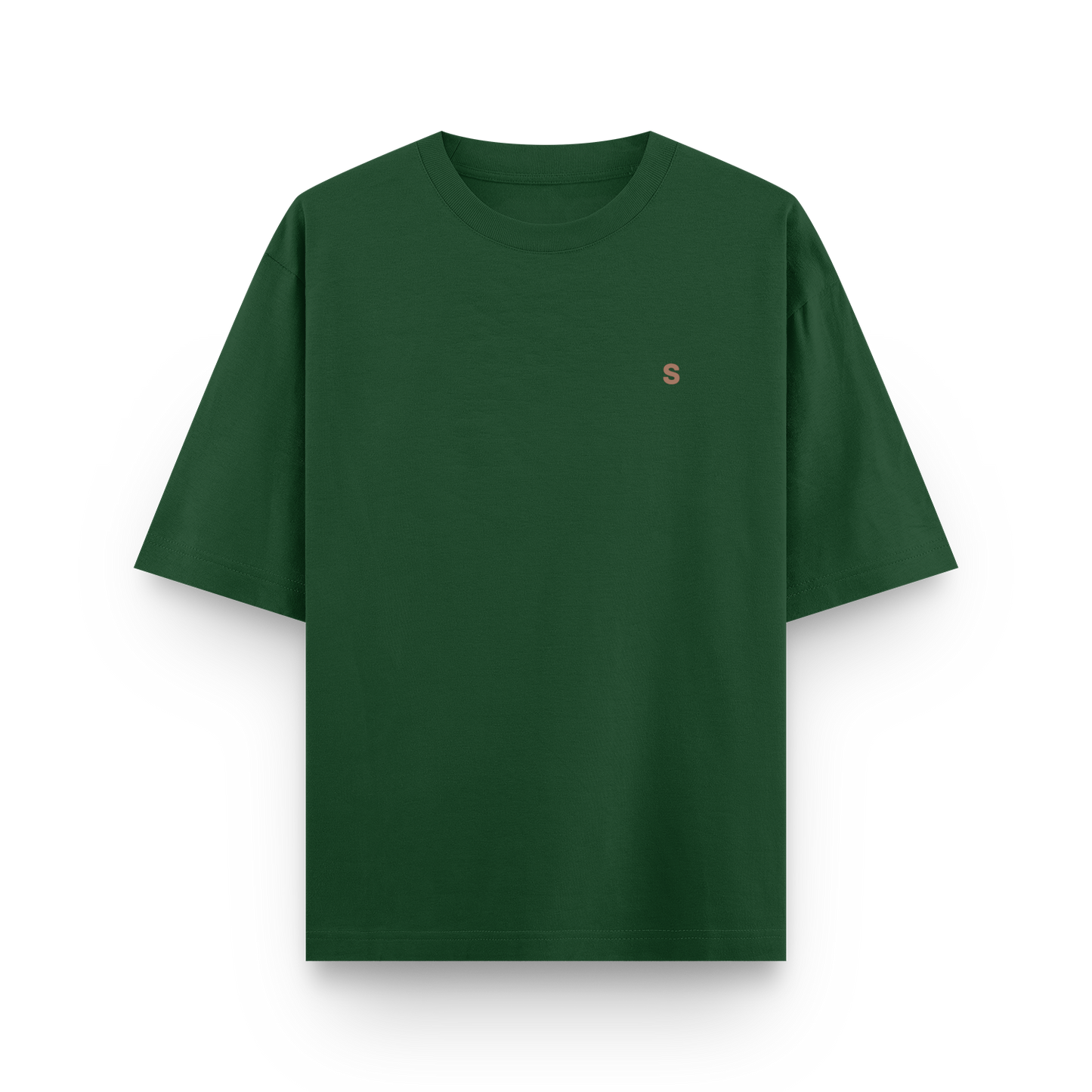 Solid Oversized Cotton Crew Neck Tshirt