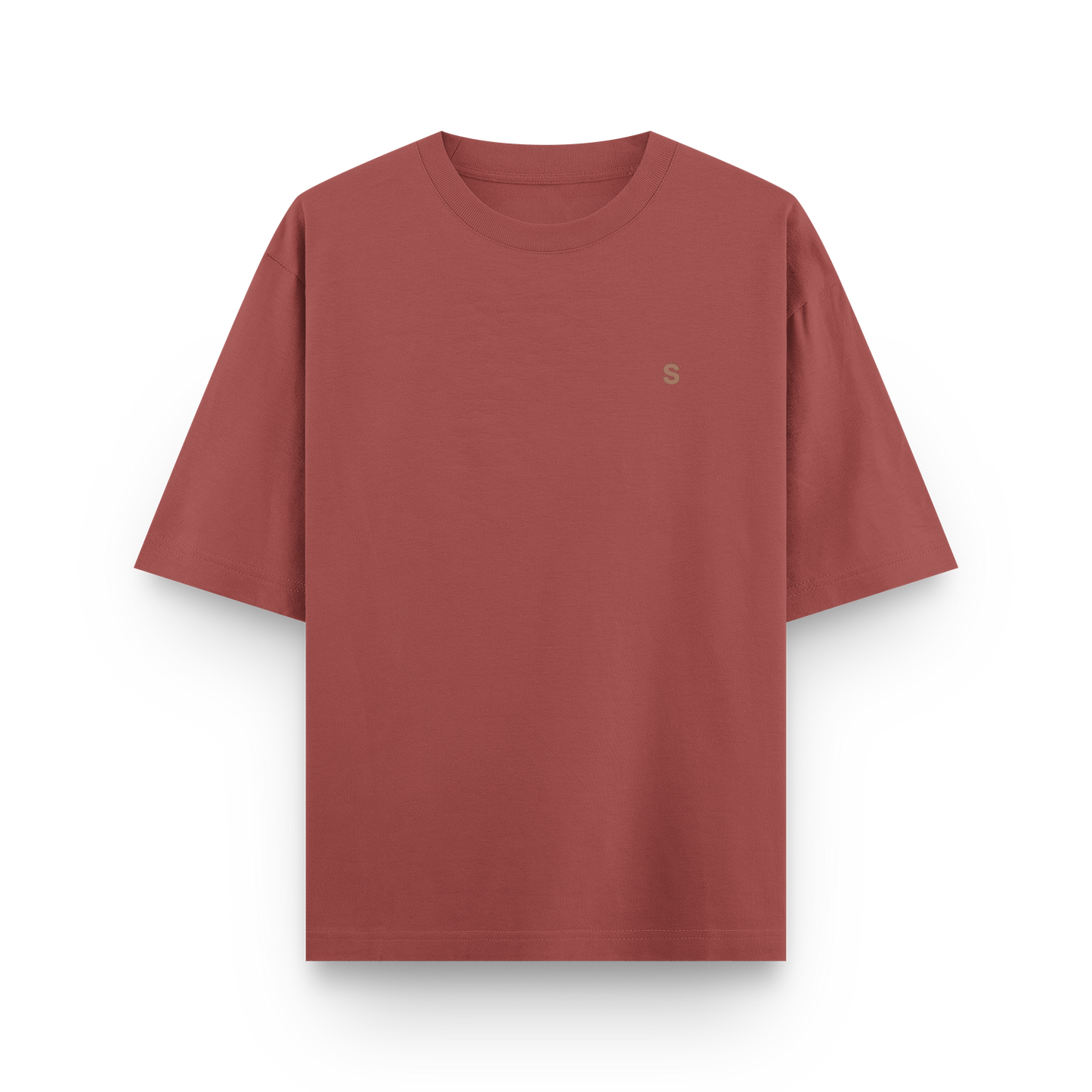 Solid Oversized Cotton Crew Neck Tshirt