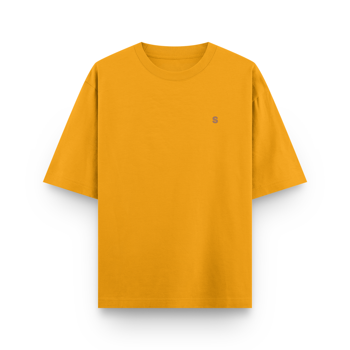 Solid Oversized Cotton Crew Neck Tshirt
