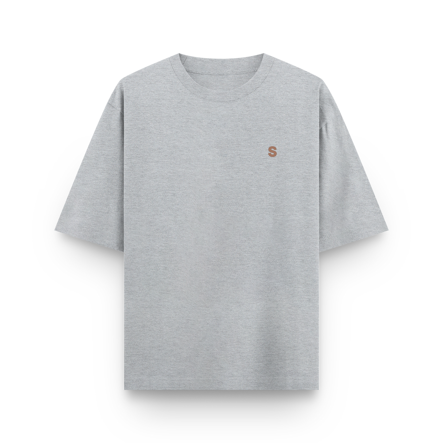 Solid Oversized Cotton Crew Neck Tshirt