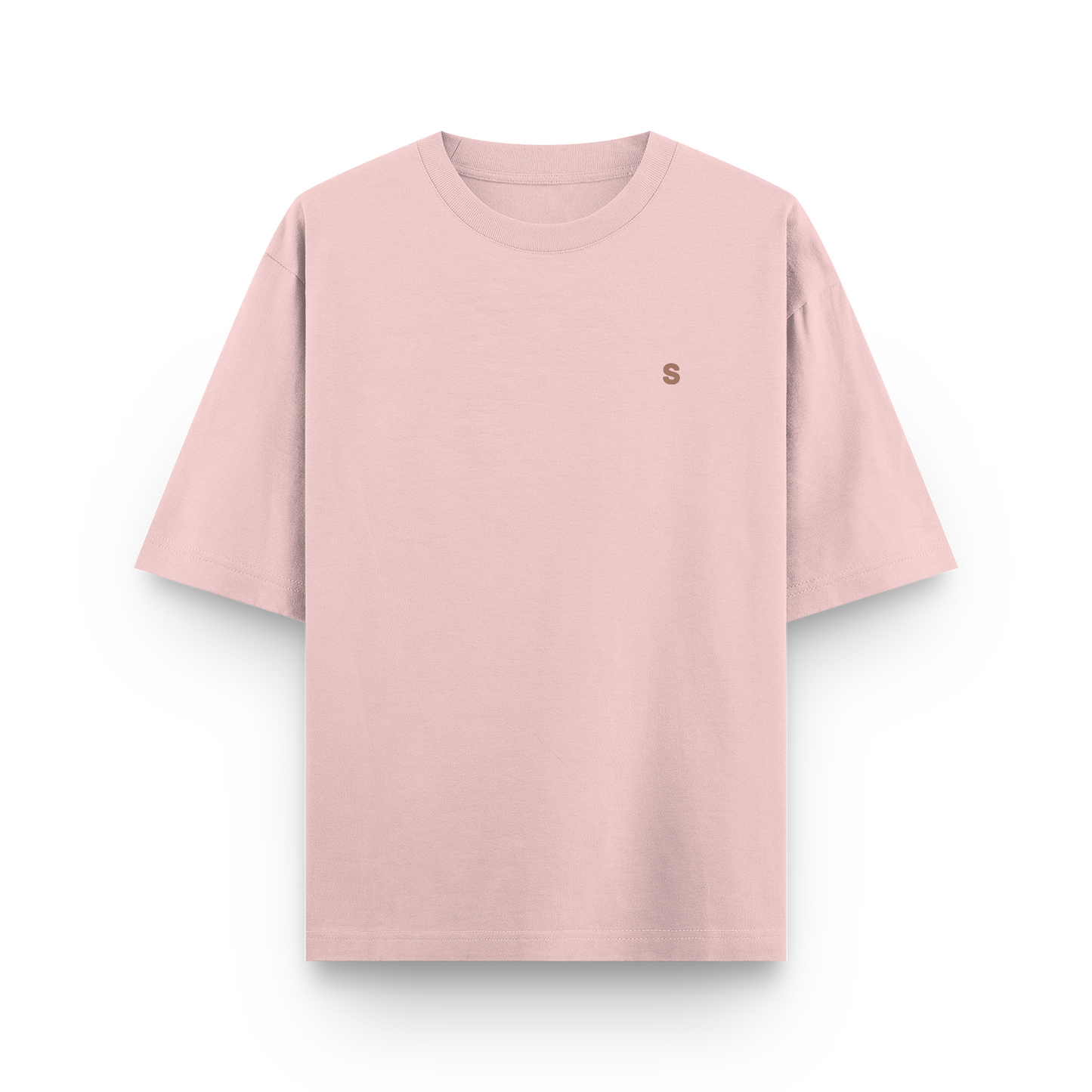 Solid Oversized Cotton Crew Neck Tshirt