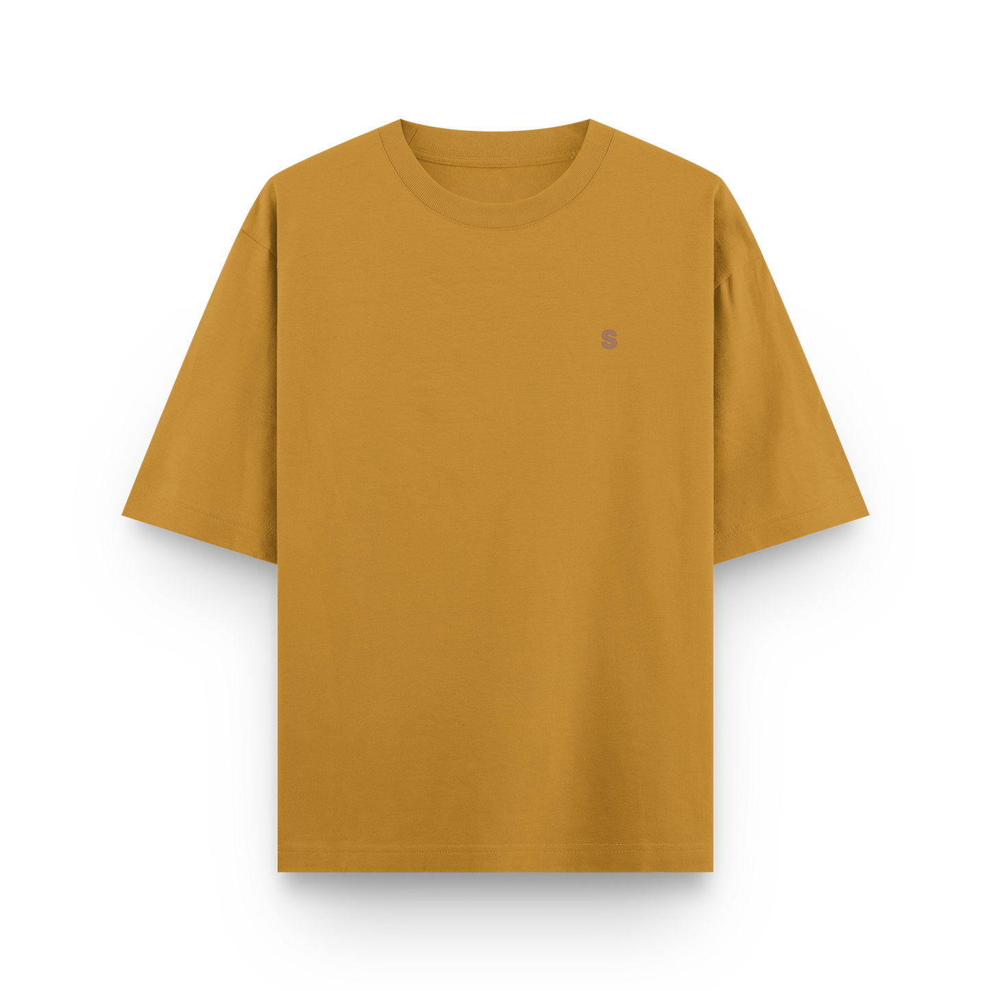 Solid Oversized Cotton Crew Neck Tshirt