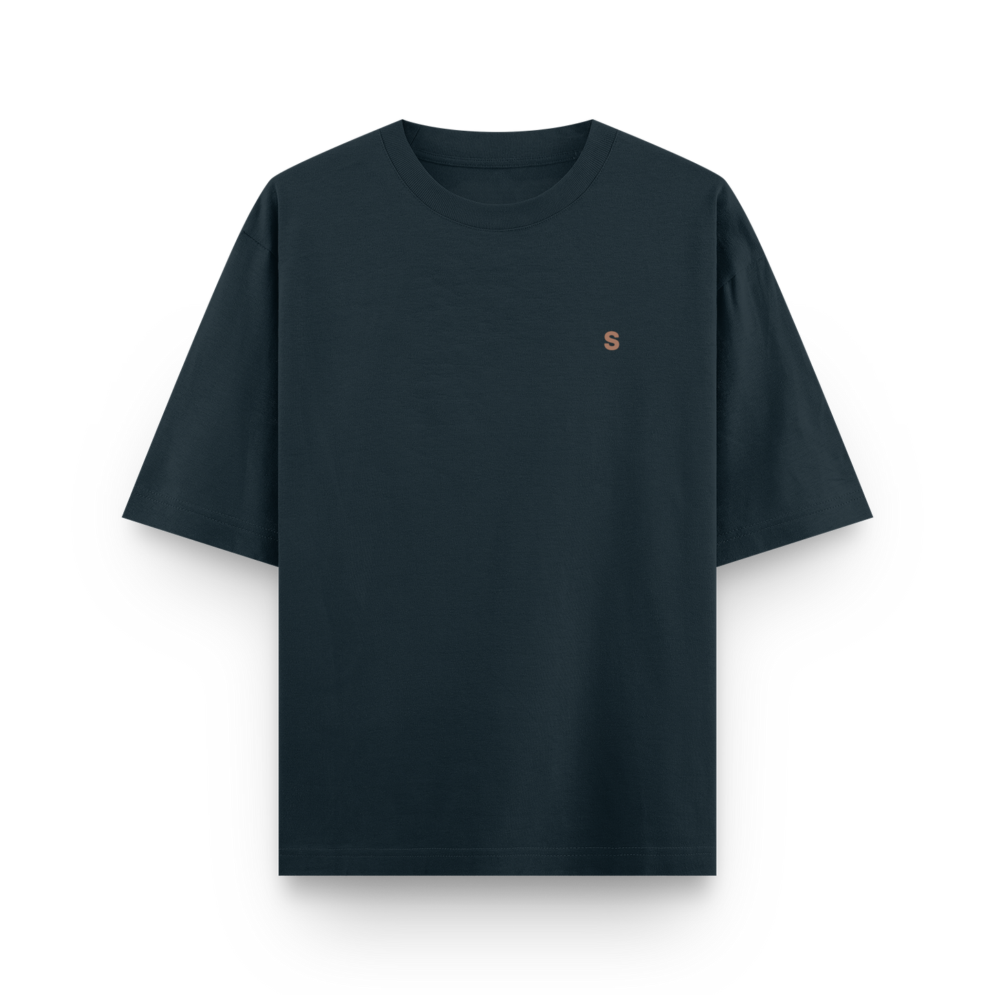 Solid Oversized Cotton Crew Neck Tshirt