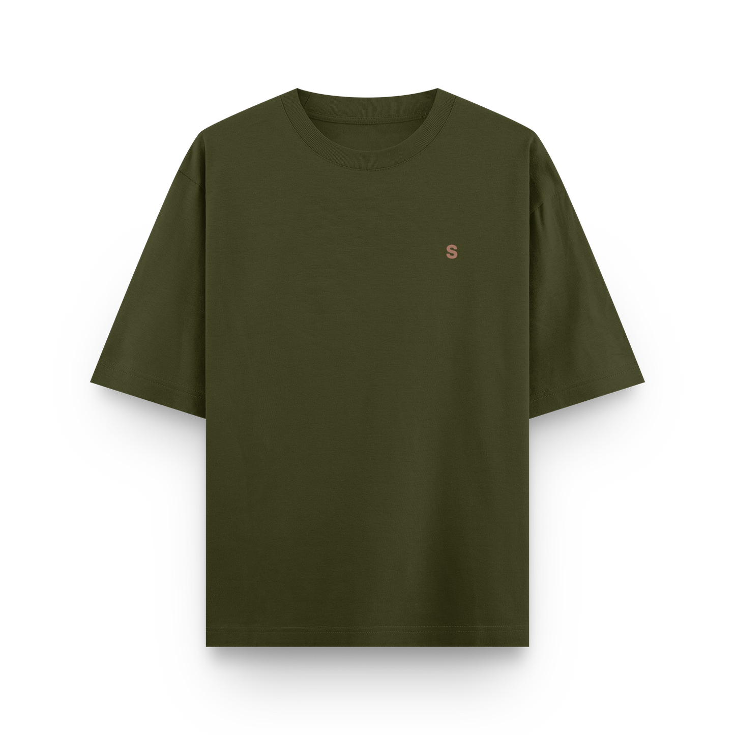 Solid Oversized Cotton Crew Neck Tshirt