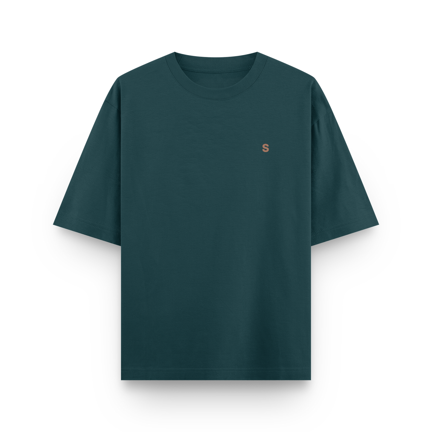 Solid Oversized Cotton Crew Neck Tshirt