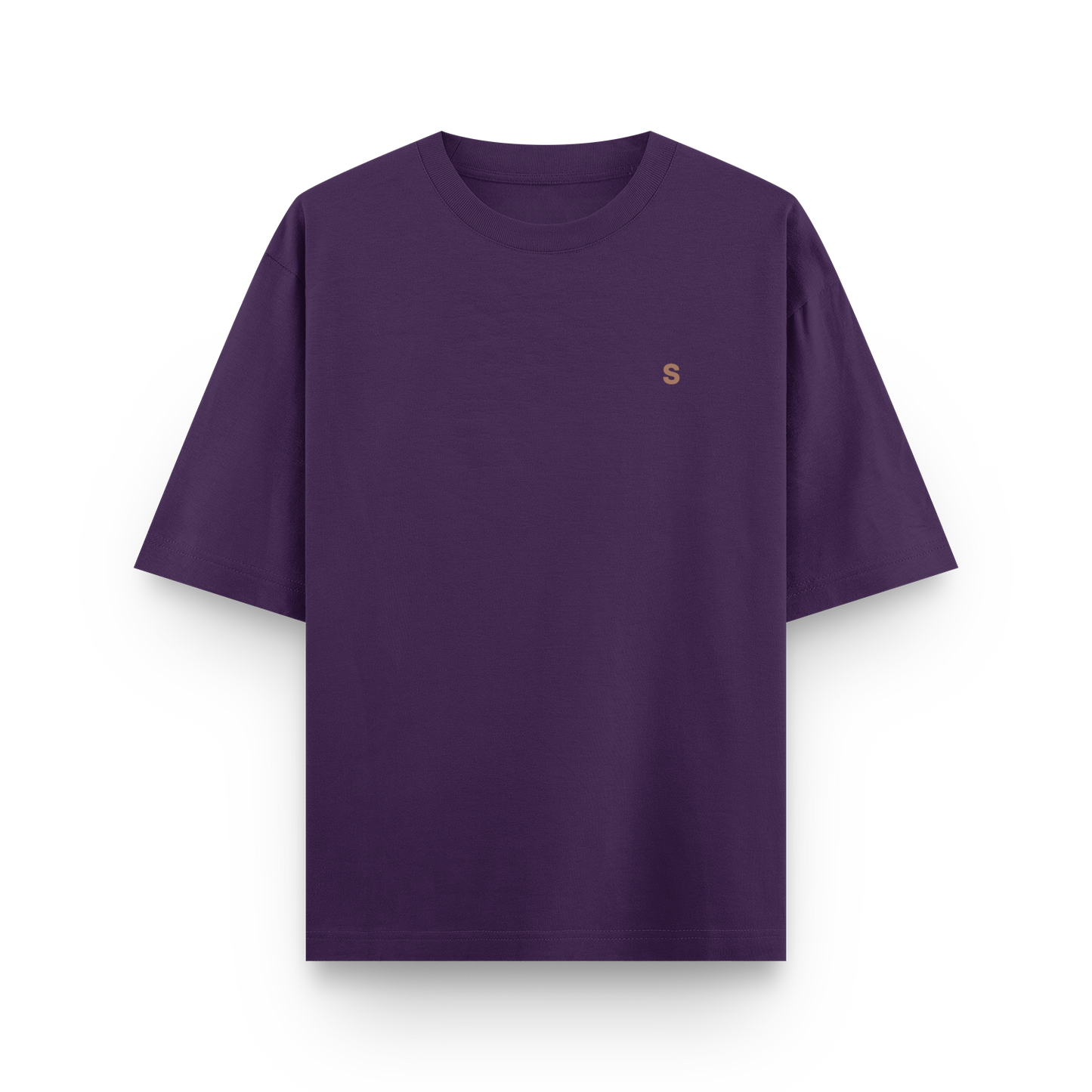 Solid Oversized Cotton Crew Neck Tshirt