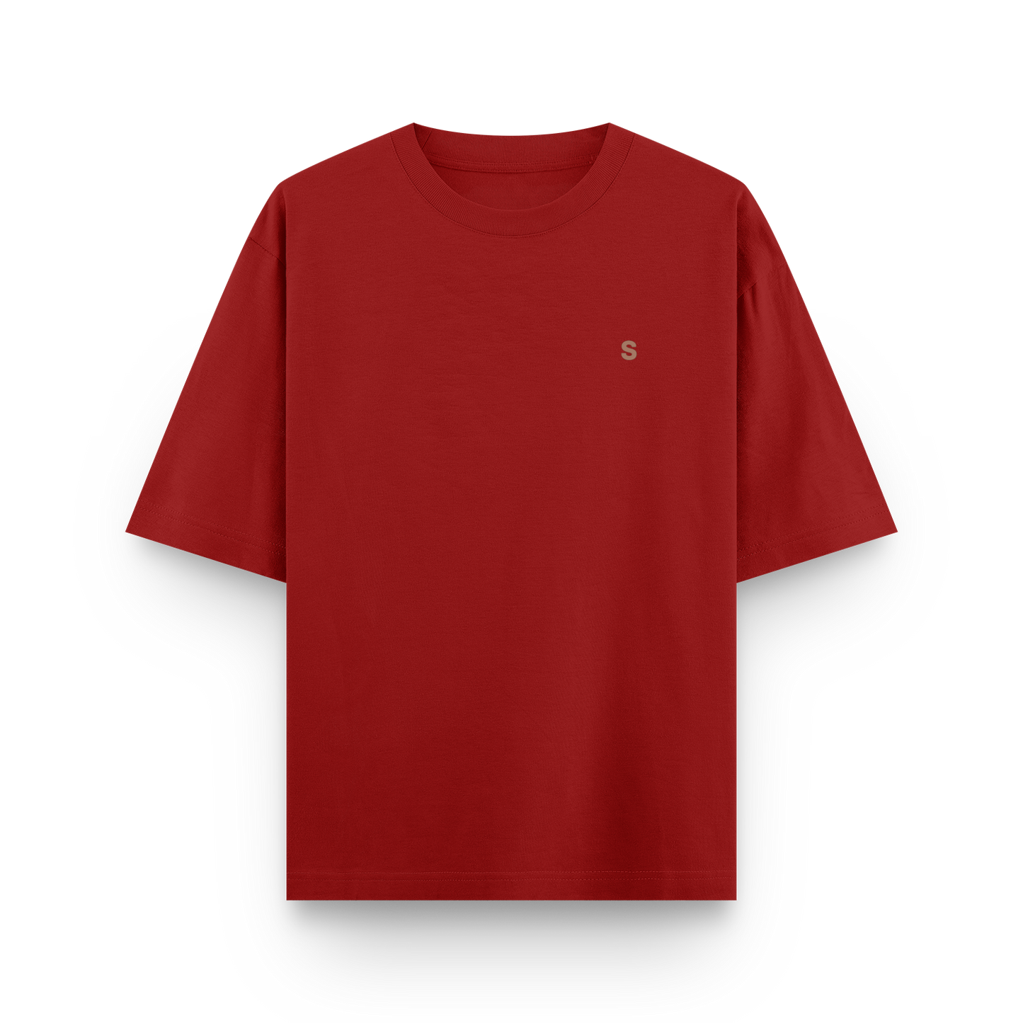 Solid Oversized Cotton Crew Neck Tshirt