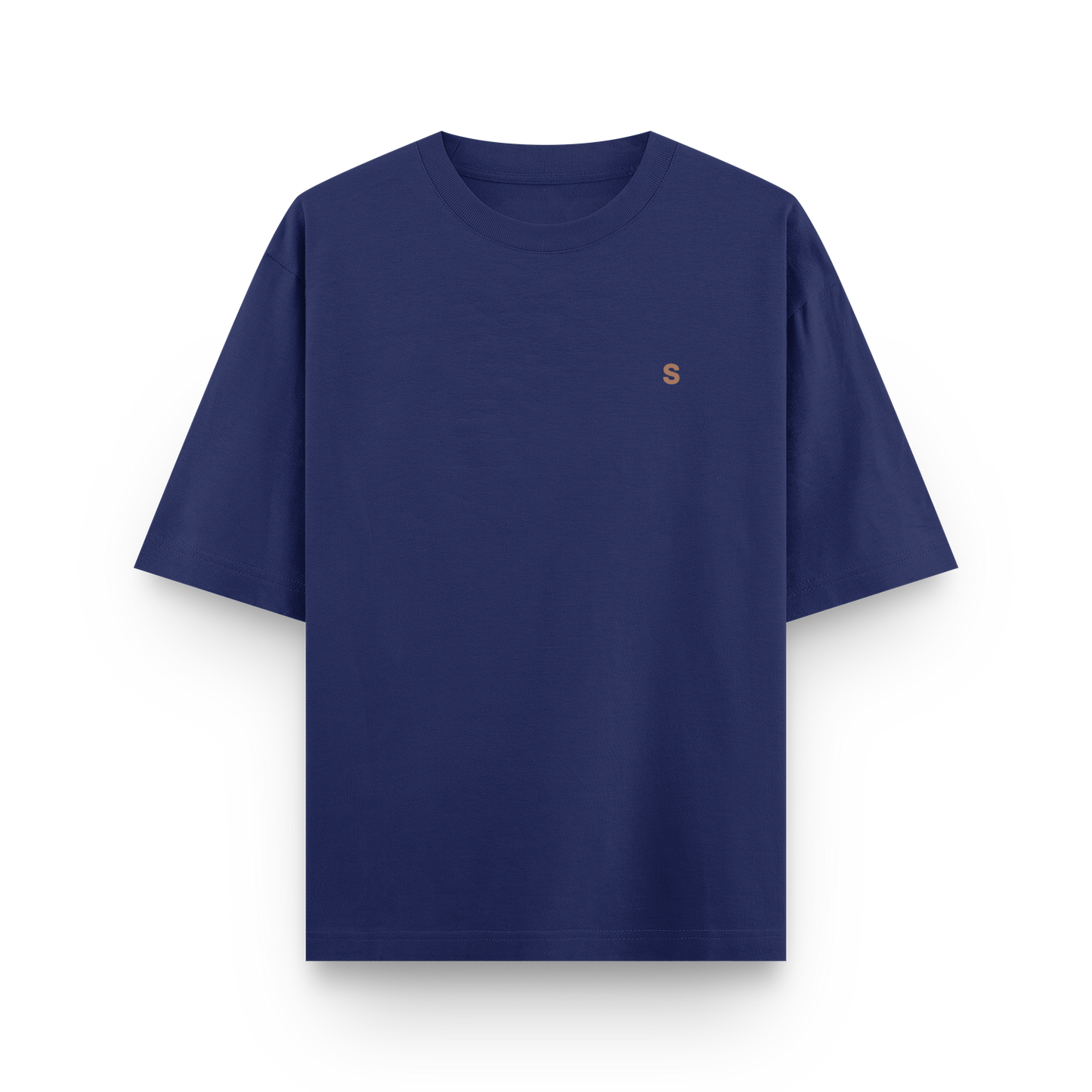 Solid Oversized Cotton Crew Neck Tshirt