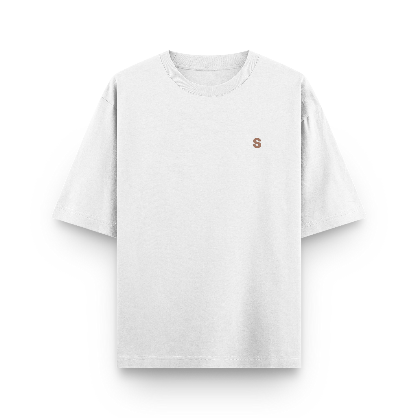 Solid Oversized Cotton Crew Neck Tshirt