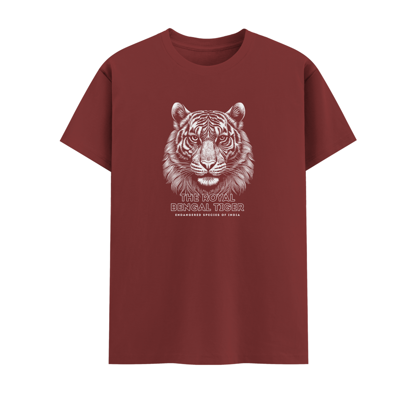 Bengal Tiger Short Sleeve Crew neck Cotton Tshirt