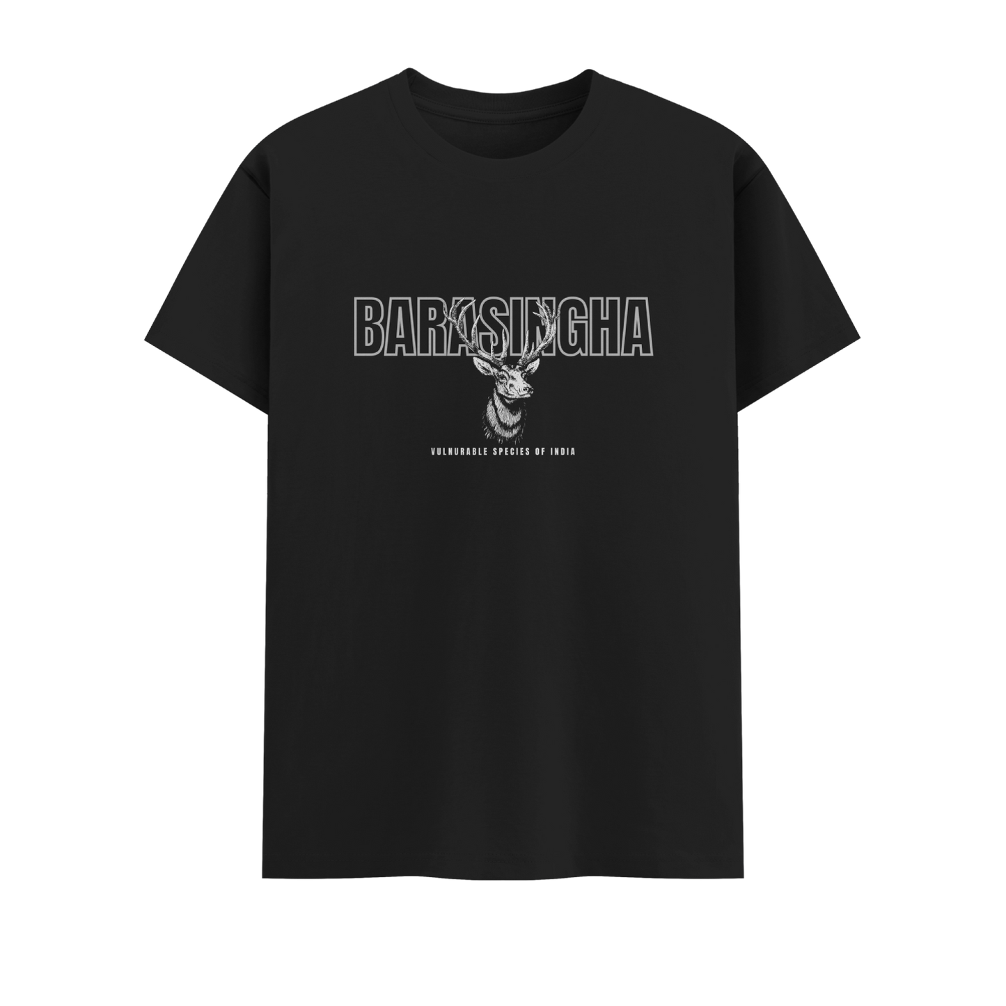 Barasingha Short Sleeve Crew neck Cotton Tshirt
