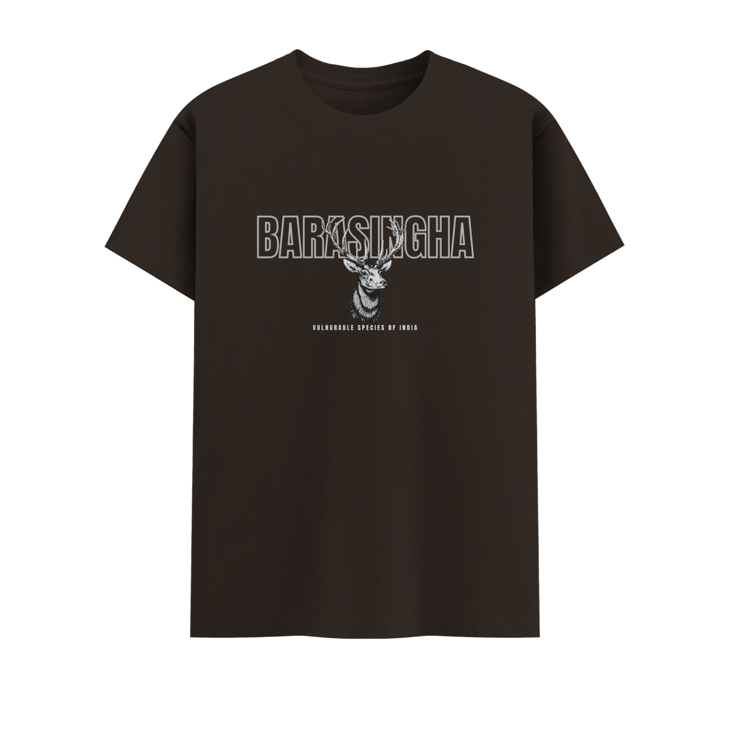 Barasingha Short Sleeve Crew neck Cotton Tshirt
