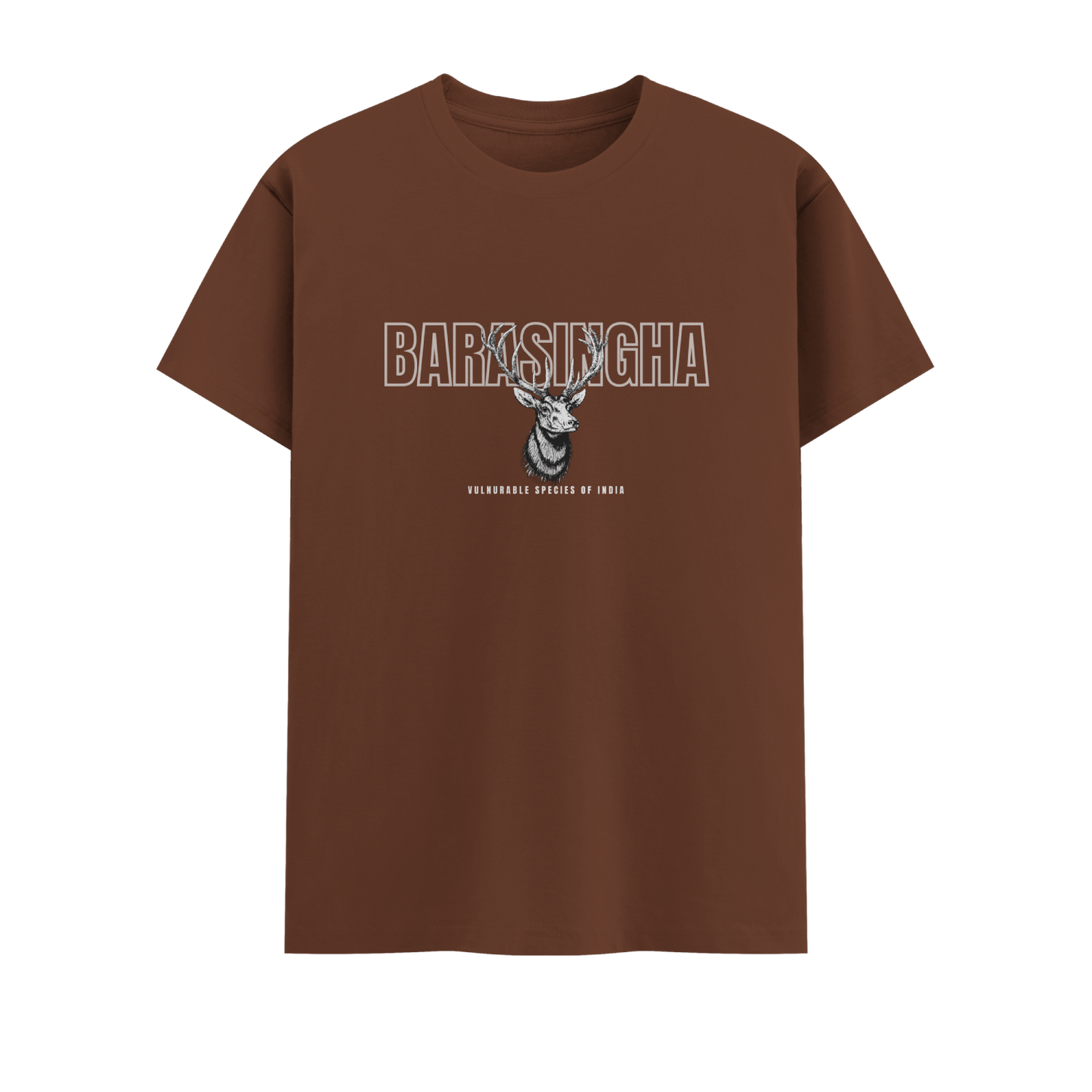 Barasingha Short Sleeve Crew neck Cotton Tshirt