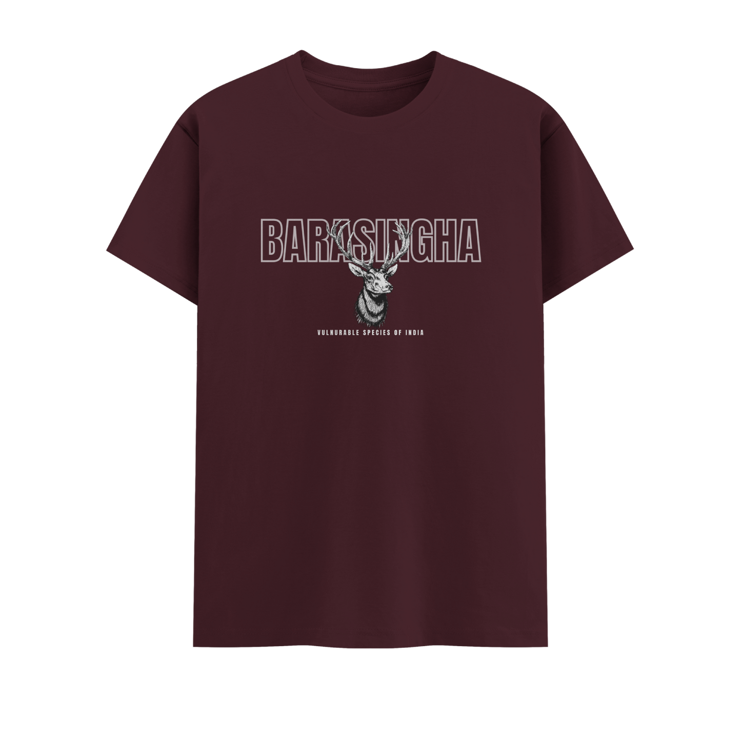 Barasingha Short Sleeve Crew neck Cotton Tshirt