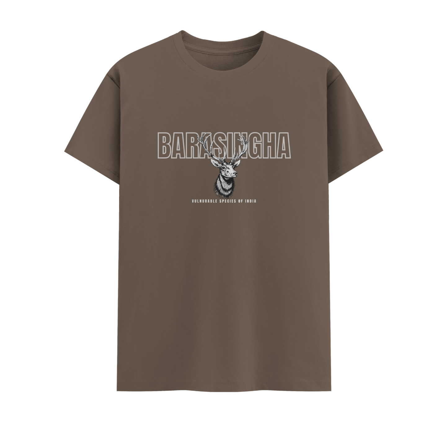 Barasingha Short Sleeve Crew neck Cotton Tshirt