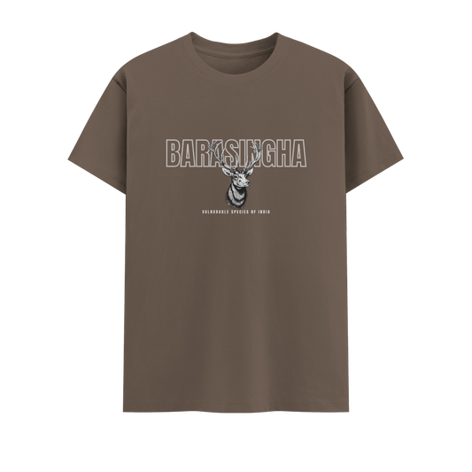 Barasingha Short Sleeve Crew neck Cotton Tshirt