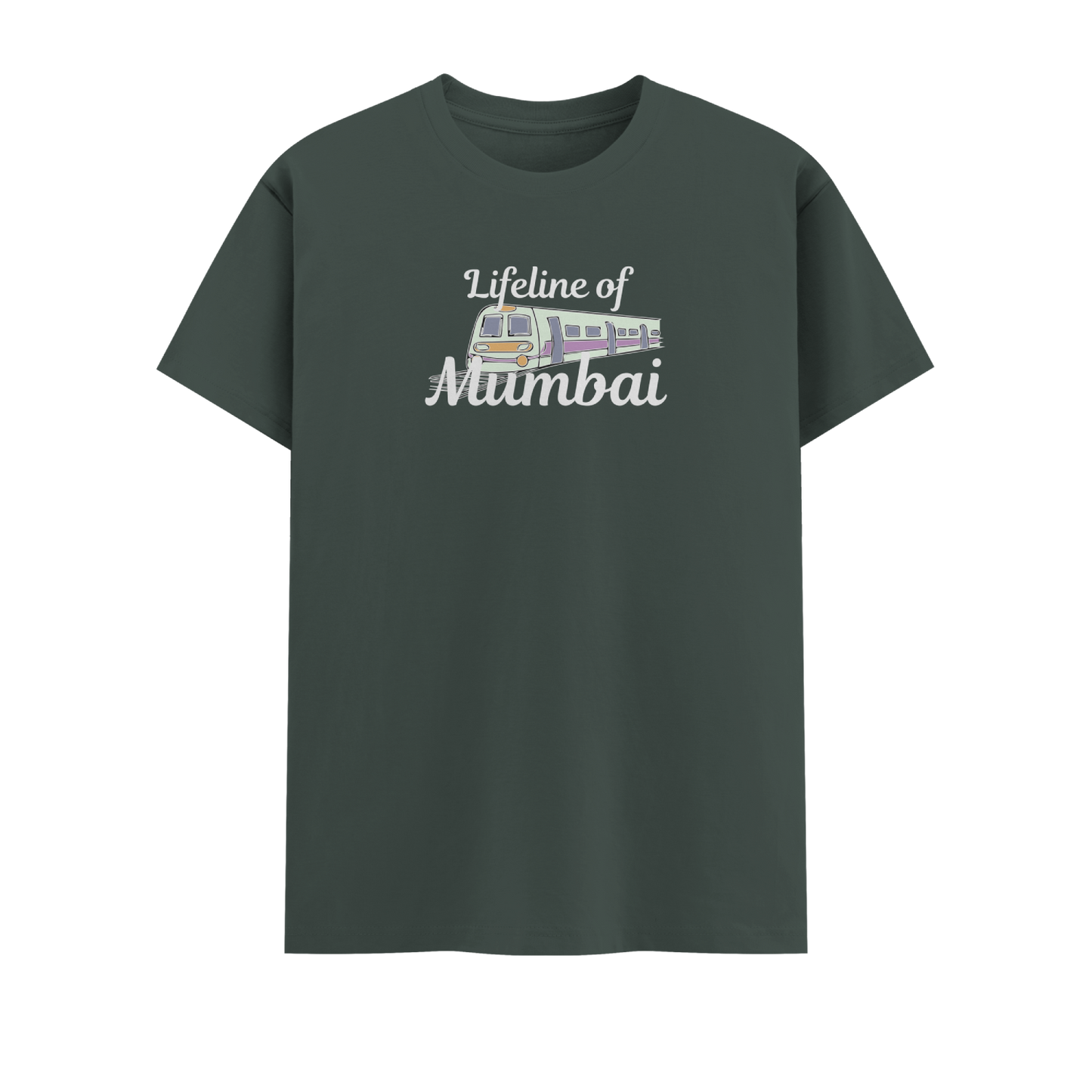 Local Train Short Sleeve Crew Neck Cotton Tshirt