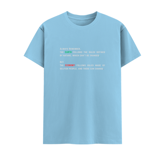 Earth Short Sleeve Crew Neck Cotton Tshirt