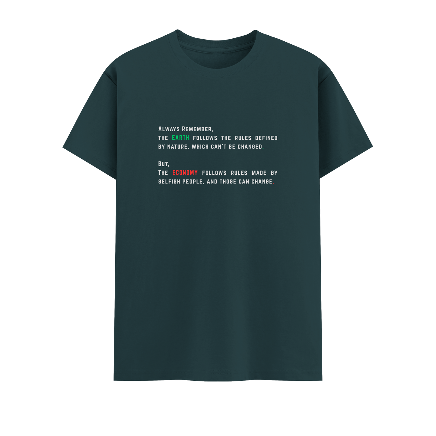 Earth Short Sleeve Crew Neck Cotton Tshirt