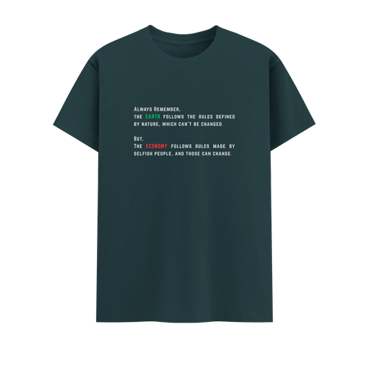 Earth Short Sleeve Crew Neck Cotton Tshirt