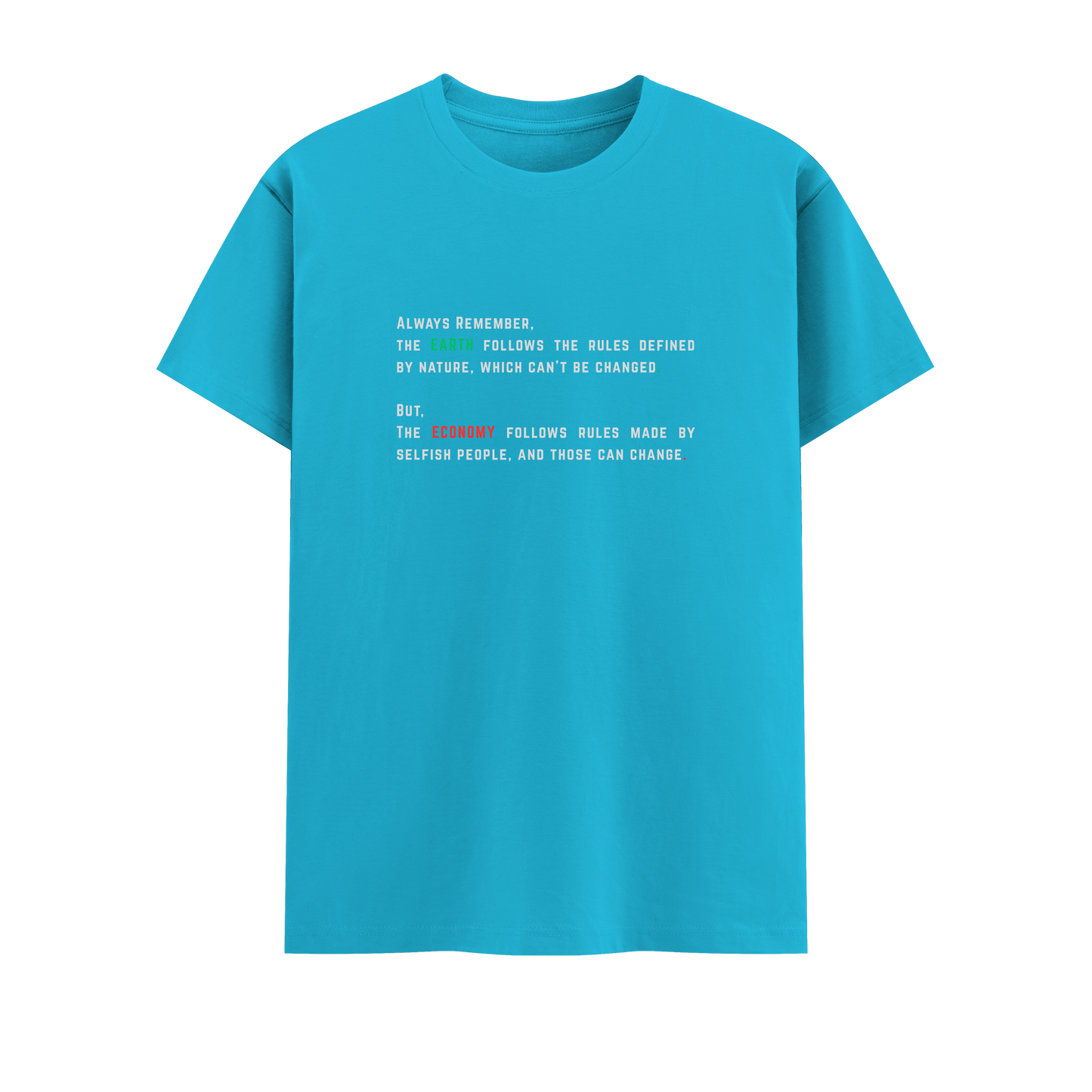 Earth Short Sleeve Crew Neck Cotton Tshirt