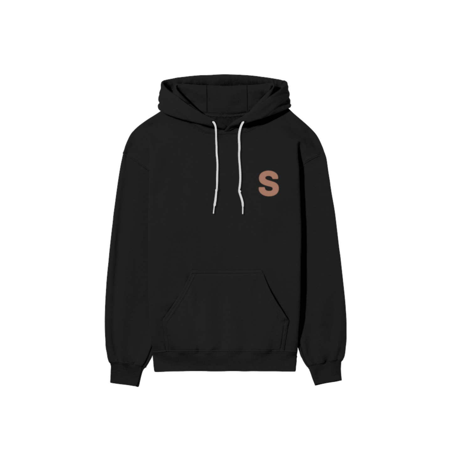 Solid Hooded Cotton Sweatshirt