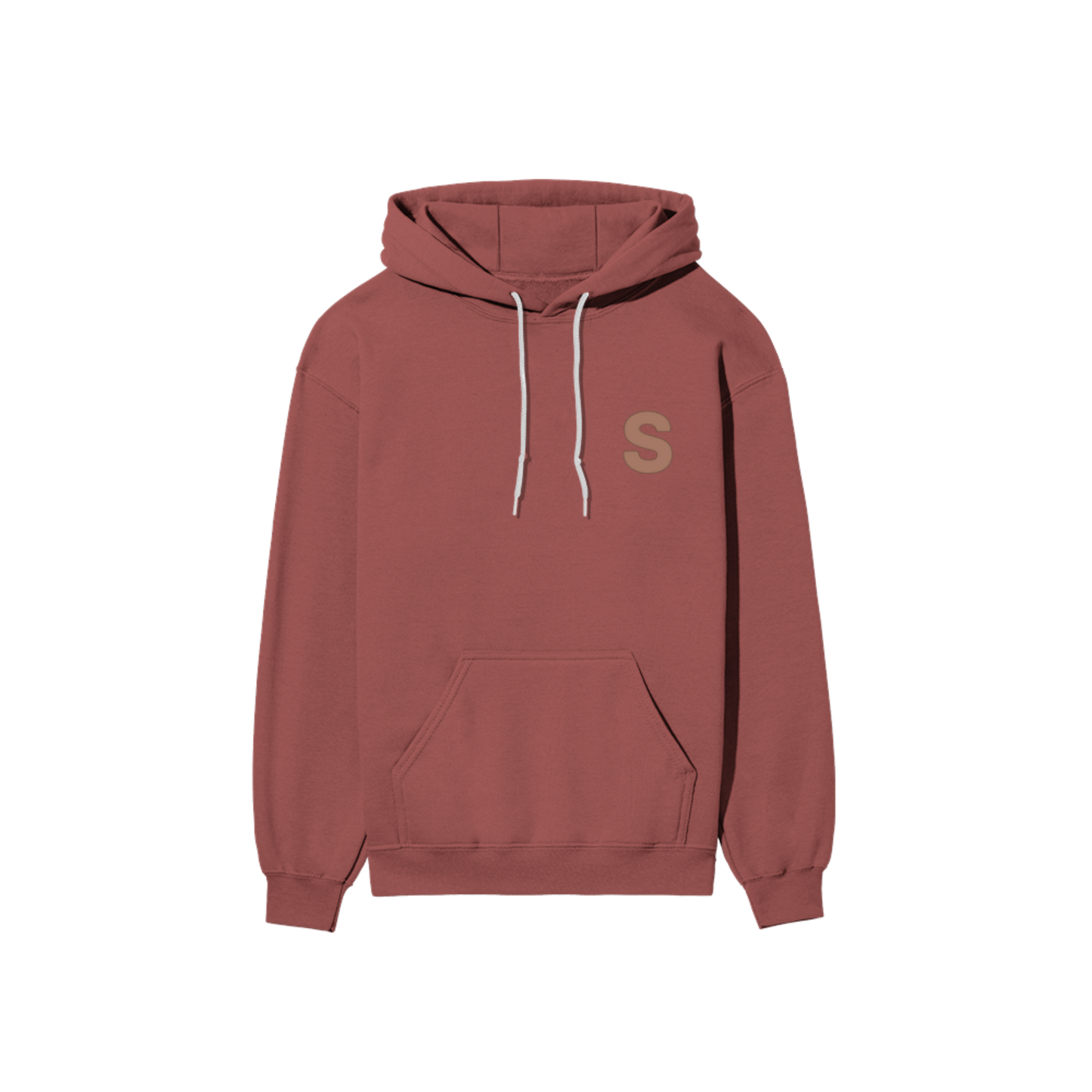 Solid Hooded Cotton Sweatshirt