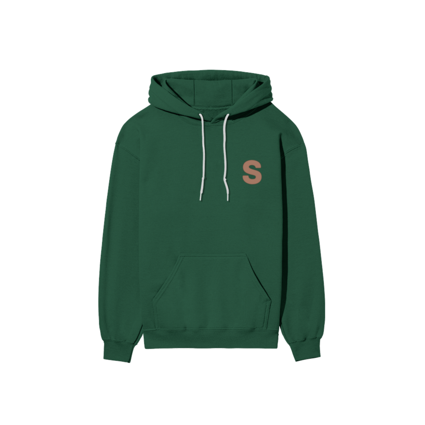 Solid Hooded Cotton Sweatshirt