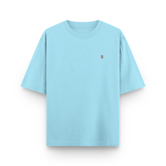 Solid Oversized Cotton Crew Neck Tshirt