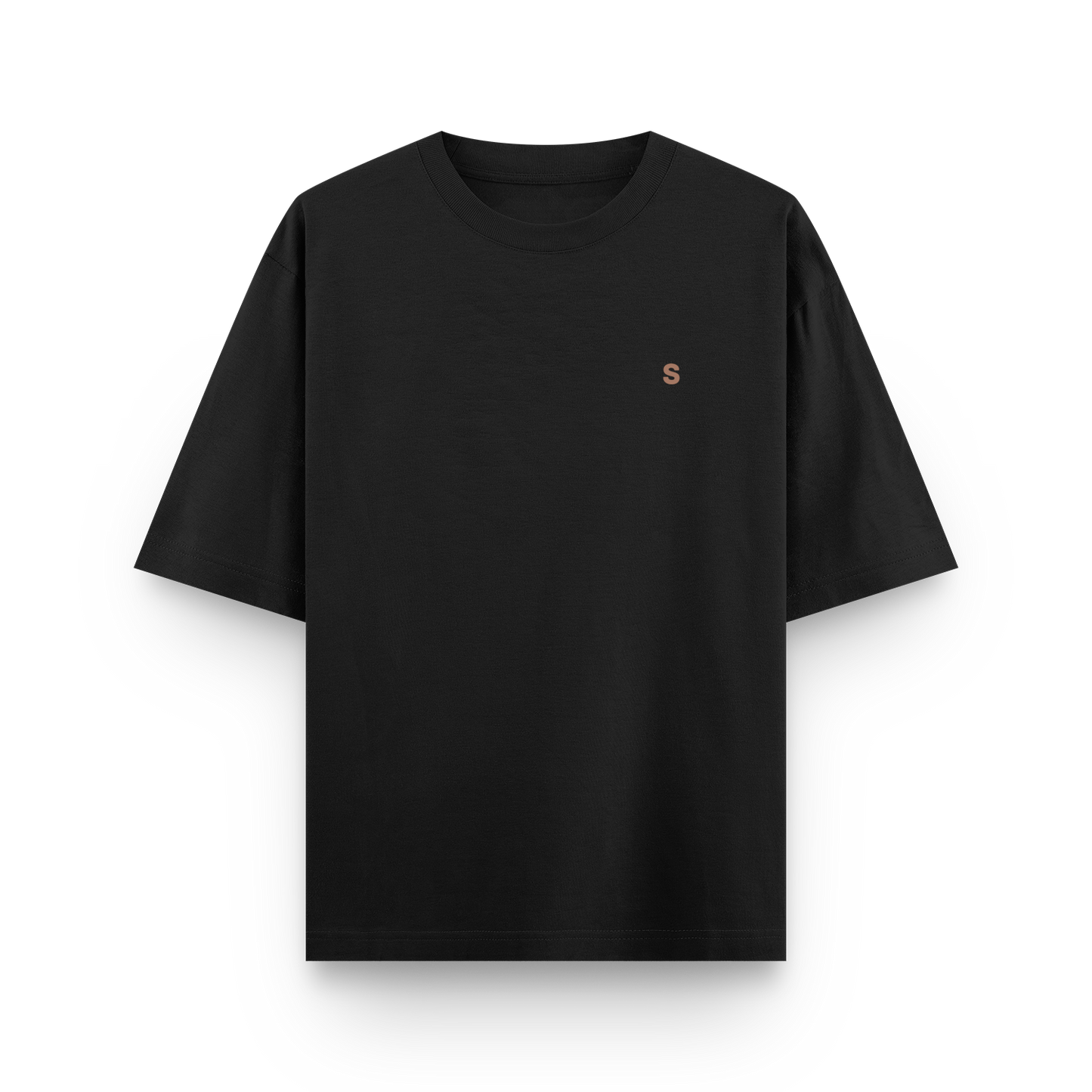 Solid Oversized Cotton Crew Neck Tshirt