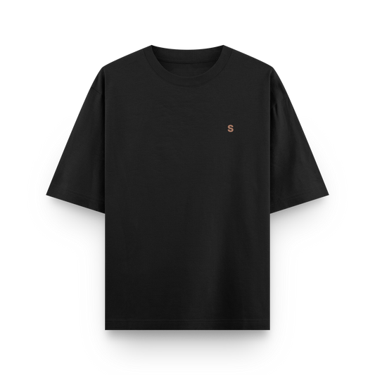 Solid Oversized Cotton Crew Neck Tshirt