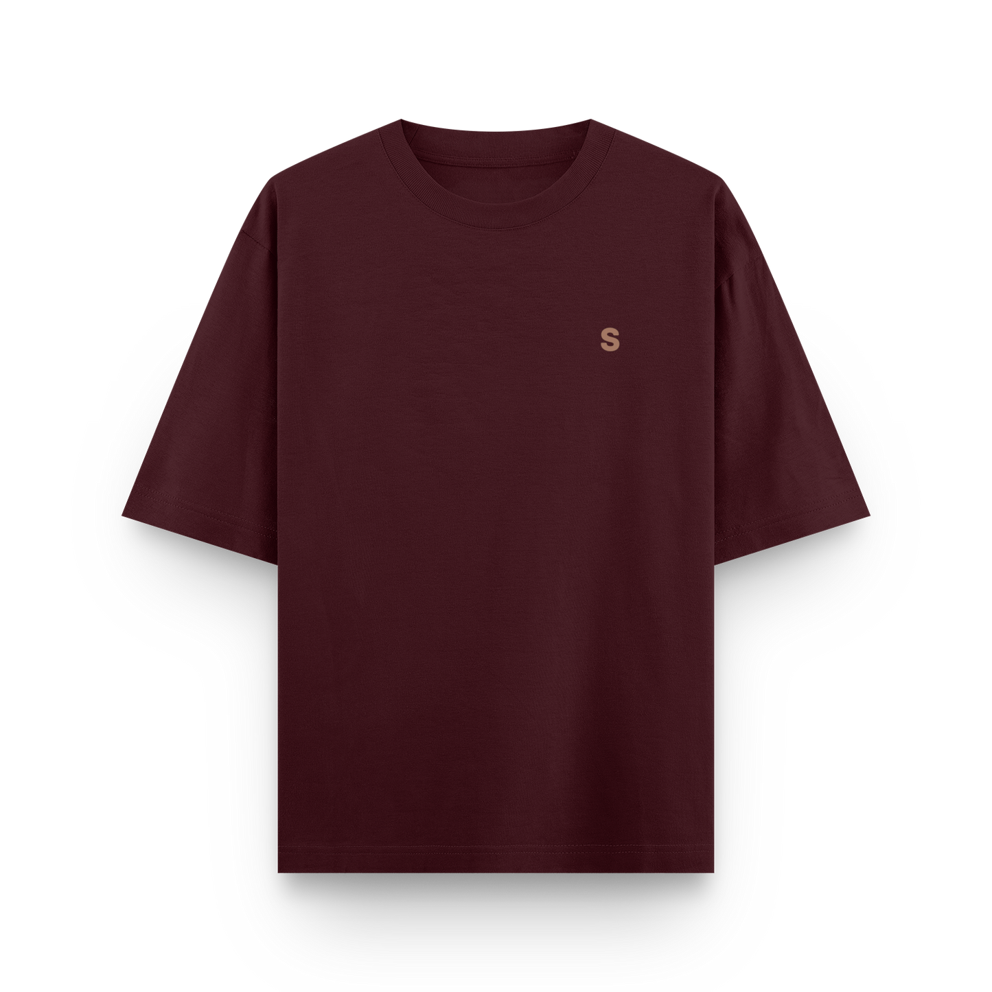 Solid Oversized Cotton Crew Neck Tshirt