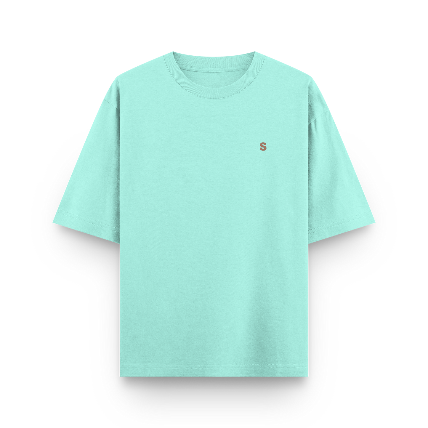 Solid Oversized Cotton Crew Neck Tshirt