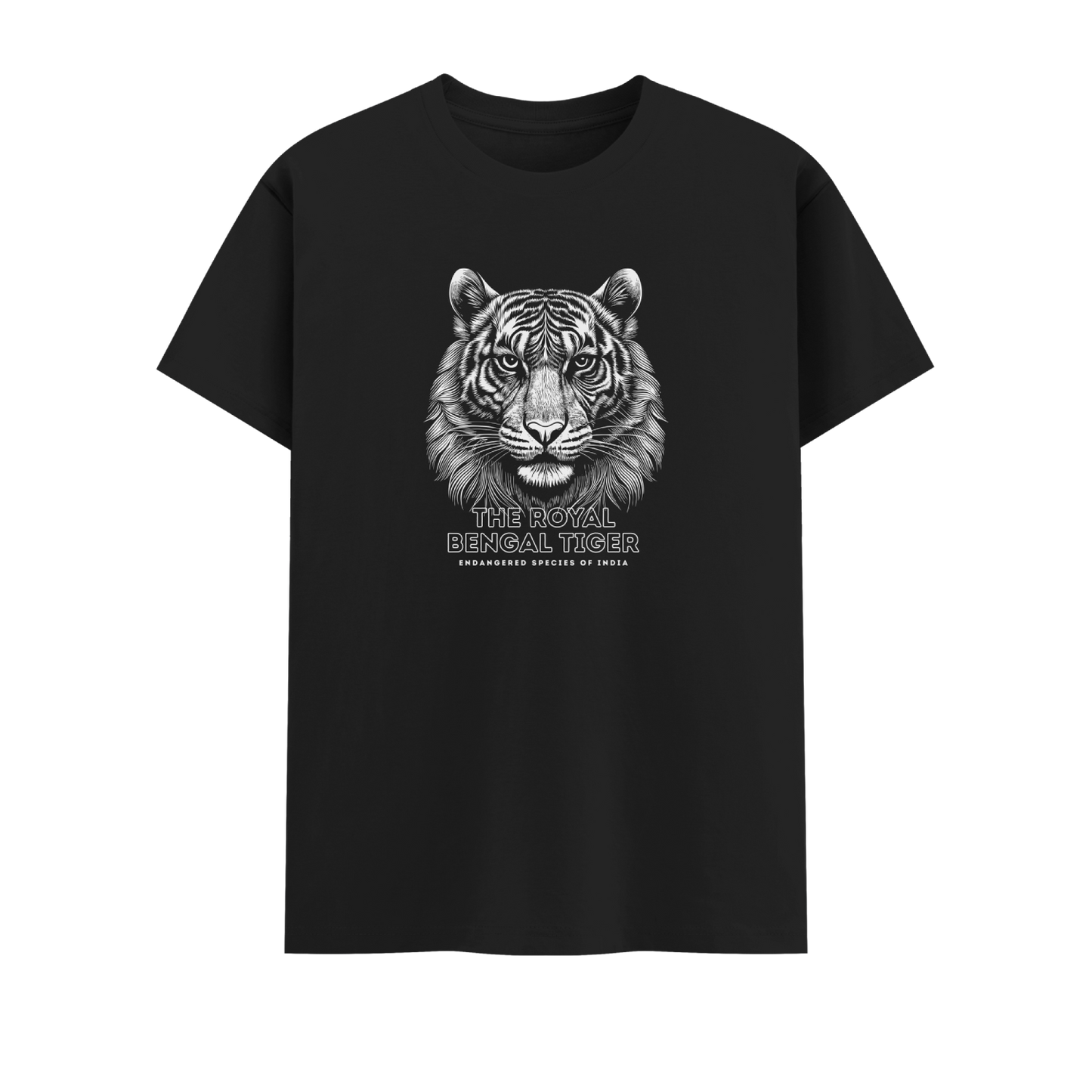 Bengal Tiger Short Sleeve Crew neck Cotton Tshirt