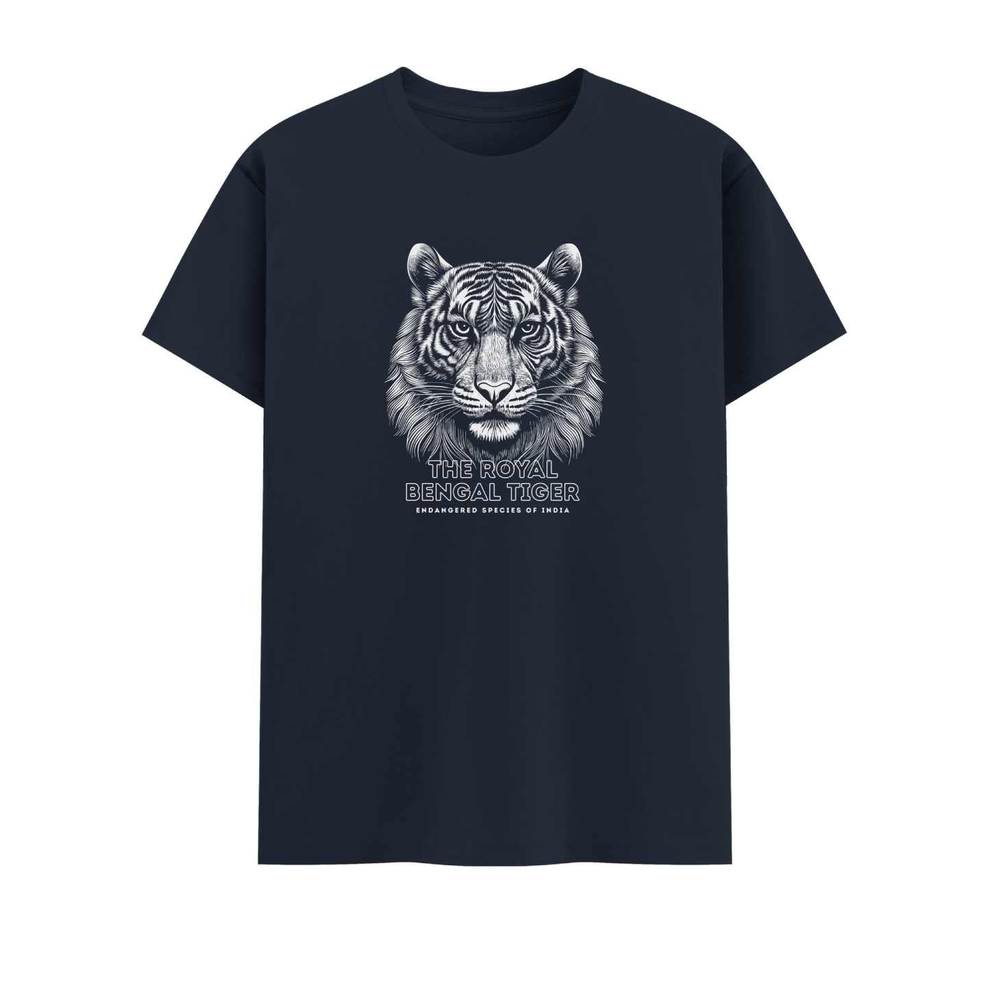 Bengal Tiger Short Sleeve Crew neck Cotton Tshirt