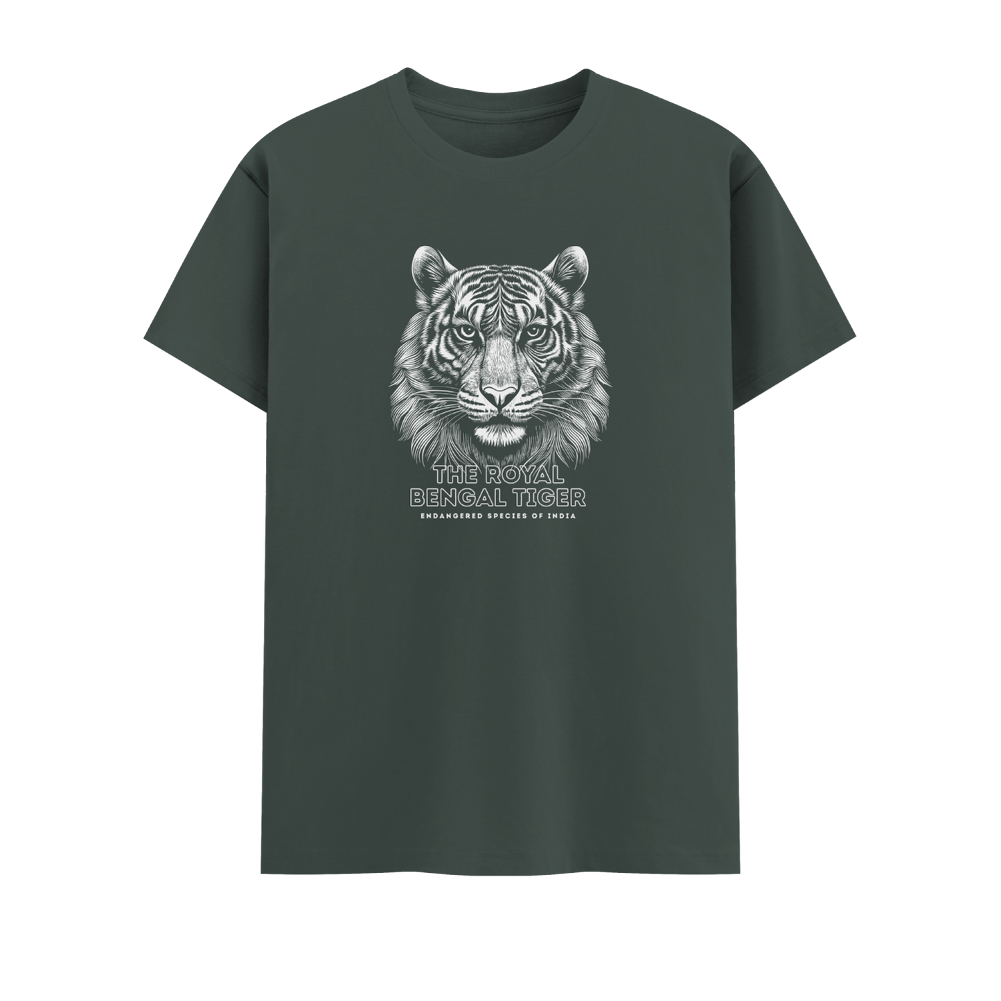 Bengal Tiger Short Sleeve Crew neck Cotton Tshirt