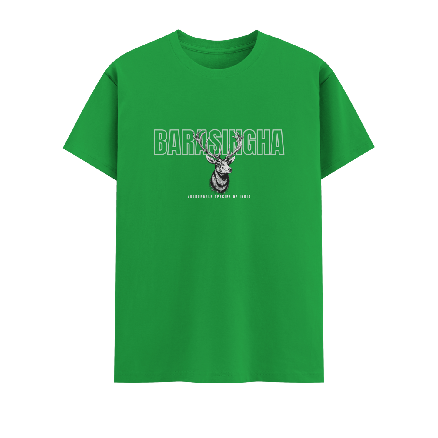 Barasingha Short Sleeve Crew neck Cotton Tshirt