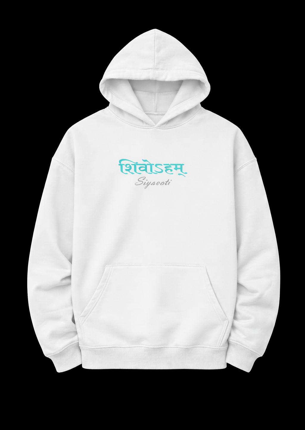 SHIVOHAM(शिवोऽहम्) WHITE HOODIE
